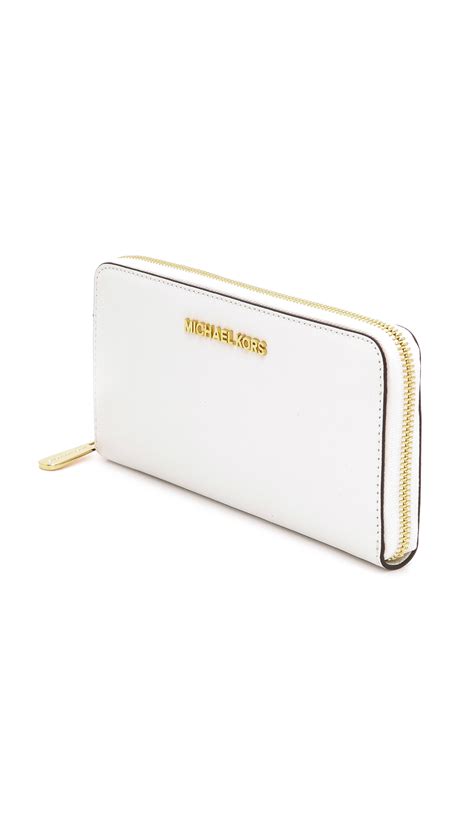 michael kors turquoise and white wallet|Michael Kors optic white wallet.